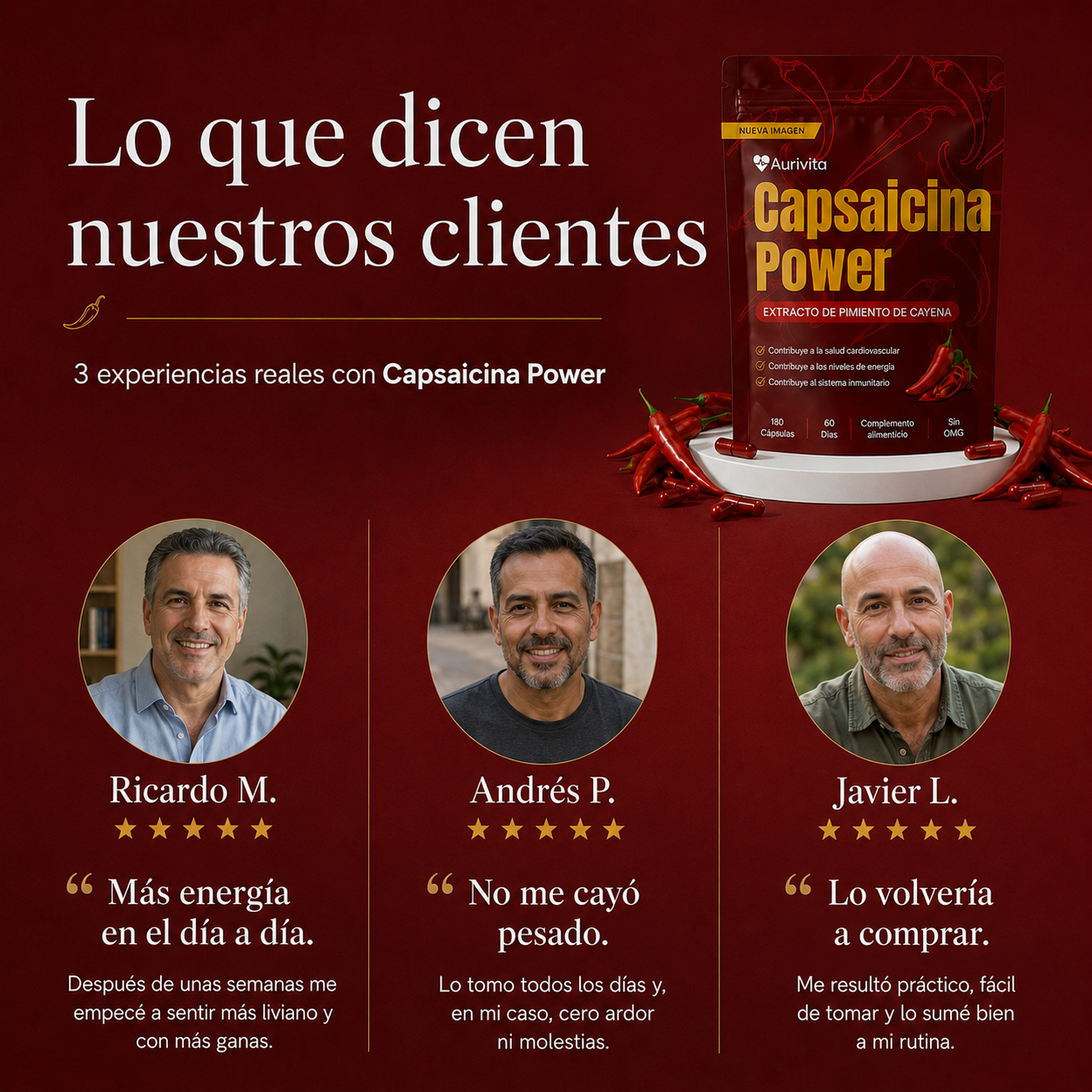 Capsulas de pimienta de cayena - Para tu corazon