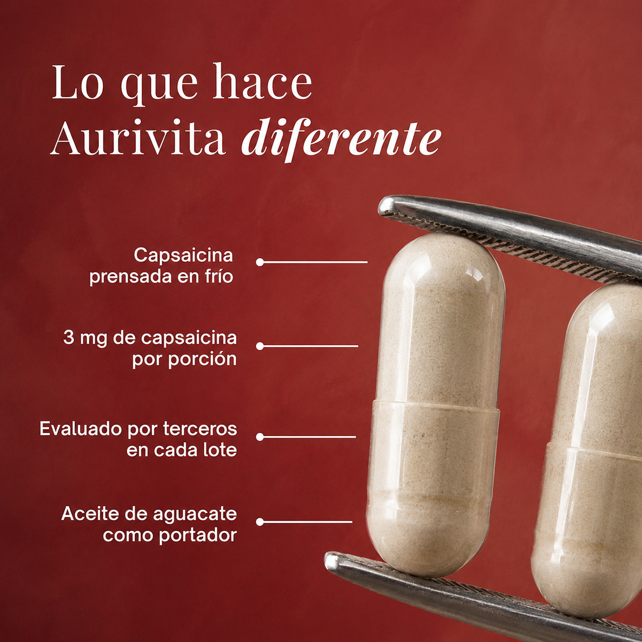 Capsulas de pimienta de cayena - Para tu corazon